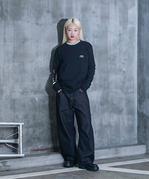 THRASHER(スラッシャー)の「THRASHERSKATE AND DESTROY emb L/S T-SHIRTS/スラッシャーリラックスシルエットブランドロゴスリーブプリント長袖Tシャツ(Tシャツ/カットソー・メンズ・ブラック/ホワイト・LARGE/MEDIUM/XX-LARGE/X-LARGE)」の11枚目の写真