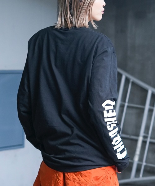 THRASHER(スラッシャー)の「THRASHERSKATE AND DESTROY emb L/S T-SHIRTS/スラッシャーリラックスシルエットブランドロゴスリーブプリント長袖Tシャツ(Tシャツ/カットソー・メンズ・ブラック/ホワイト・LARGE/MEDIUM/XX-LARGE/X-LARGE)」の21枚目の写真