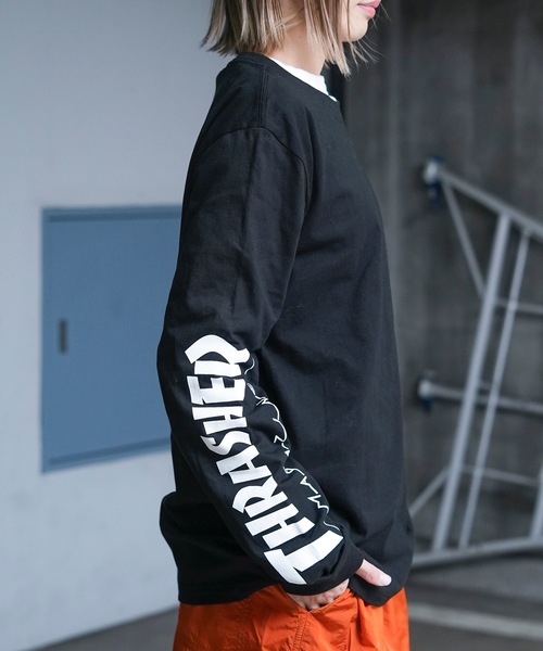 THRASHER(スラッシャー)の「THRASHERSKATE AND DESTROY emb L/S T-SHIRTS/スラッシャーリラックスシルエットブランドロゴスリーブプリント長袖Tシャツ(Tシャツ/カットソー・メンズ・ブラック/ホワイト・LARGE/MEDIUM/XX-LARGE/X-LARGE)」の22枚目の写真