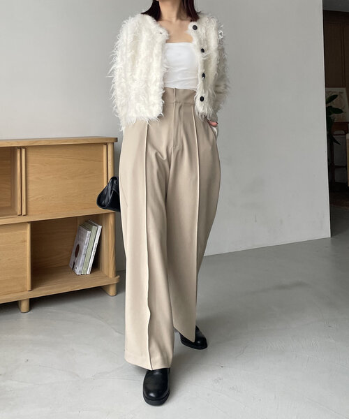 CAPRICIEUX LE'MAGE(カプリシューレマージュ)の「【低身長サイズあり】サイドベルトストレートパンツ(その他パンツ・レディース・ブラック/ベージュ/ホワイト系その他・38/36/PS)」の18枚目の写真