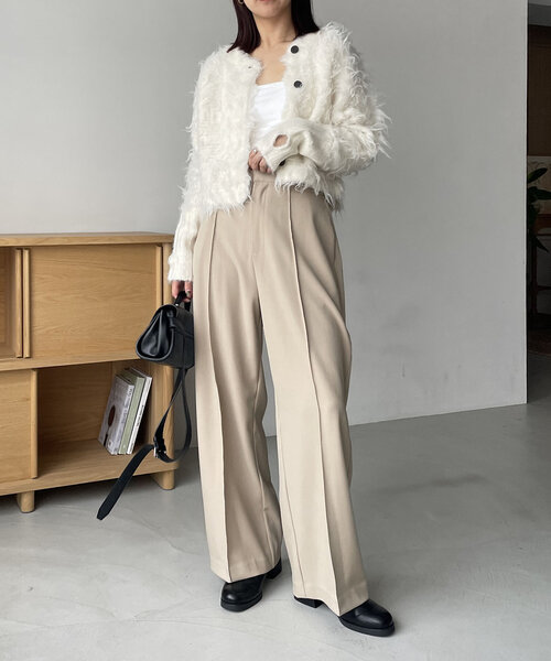 CAPRICIEUX LE'MAGE(カプリシューレマージュ)の「【低身長サイズあり】サイドベルトストレートパンツ(その他パンツ・レディース・ブラック/ベージュ/ホワイト系その他・38/36/PS)」の12枚目の写真