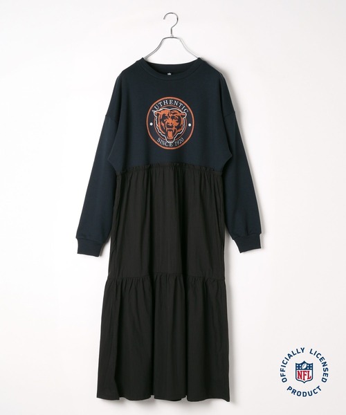 LEPSIM（レプシィム）の「【NFL】ドッキングワンピース　146059（ワンピース・レディース・ネイビー/グレー系その他/ブラック・FREE）」の3枚目の写真