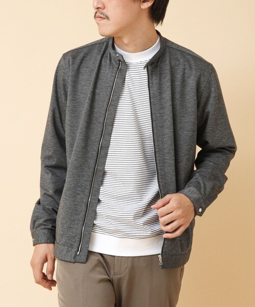 NOLLEY’S(ノーリーズ)の「ACTIVE SETTER 2WAYストレッチ シングルライダースシャツ(ブルゾン・メンズ・グレー/ブルー/ネイビー・XL/L/M/S)」の2枚目の写真