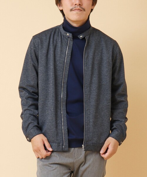 NOLLEY’S(ノーリーズ)の「ACTIVE SETTER 2WAYストレッチ シングルライダースシャツ(ブルゾン・メンズ・グレー/ブルー/ネイビー・XL/L/M/S)」の3枚目の写真