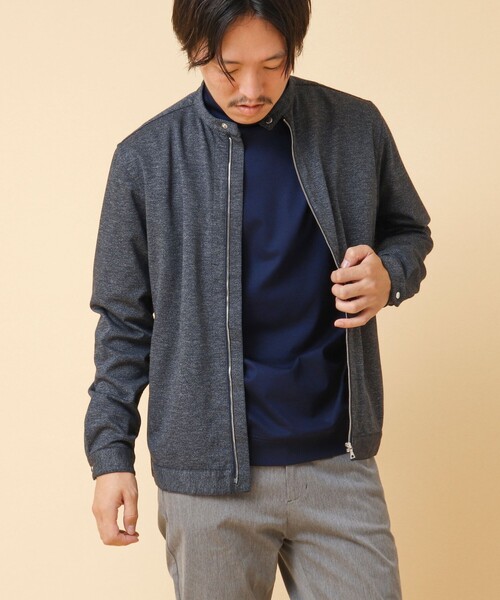 NOLLEY’S(ノーリーズ)の「ACTIVE SETTER 2WAYストレッチ シングルライダースシャツ(ブルゾン・メンズ・グレー/ブルー/ネイビー・XL/L/M/S)」の4枚目の写真