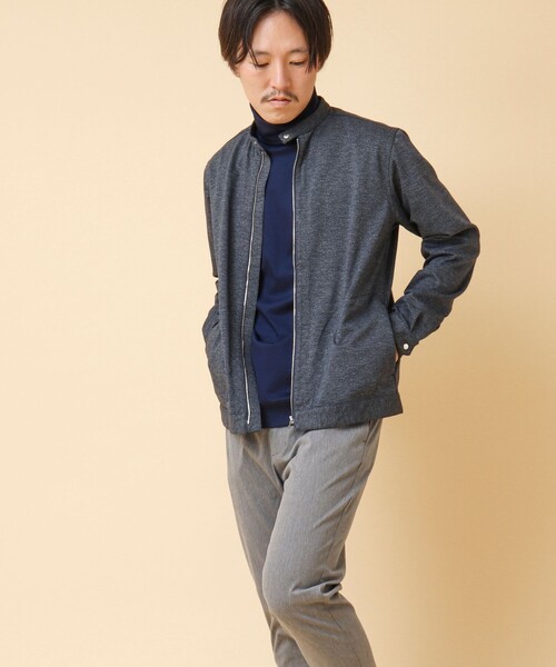NOLLEY’S(ノーリーズ)の「ACTIVE SETTER 2WAYストレッチ シングルライダースシャツ(ブルゾン・メンズ・グレー/ブルー/ネイビー・XL/L/M/S)」の8枚目の写真