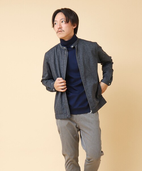 NOLLEY’S(ノーリーズ)の「ACTIVE SETTER 2WAYストレッチ シングルライダースシャツ(ブルゾン・メンズ・グレー/ブルー/ネイビー・XL/L/M/S)」の10枚目の写真