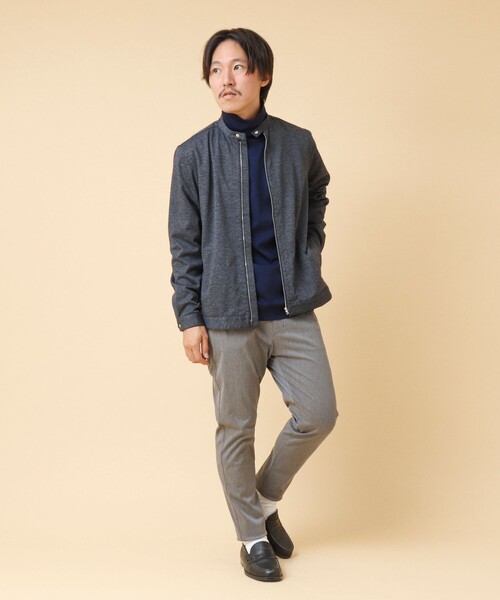 NOLLEY’S(ノーリーズ)の「ACTIVE SETTER 2WAYストレッチ シングルライダースシャツ(ブルゾン・メンズ・グレー/ブルー/ネイビー・XL/L/M/S)」の11枚目の写真