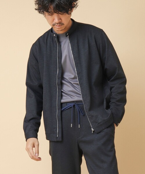 NOLLEY’S(ノーリーズ)の「ACTIVE SETTER 2WAYストレッチ シングルライダースシャツ(ブルゾン・メンズ・グレー/ブルー/ネイビー・XL/L/M/S)」の22枚目の写真
