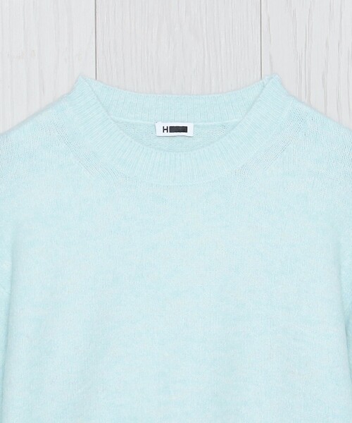 H　BEAUTY&YOUTH UNITED ARROWS（エイチビューティーアンドユースユナイテッドアローズ）の「＜H＞モッサ ドルマンスリーブ ニットプルオーバー（ニット/セーター・レディース・ブラック/ライトブルー・FREE）」の8枚目の写真