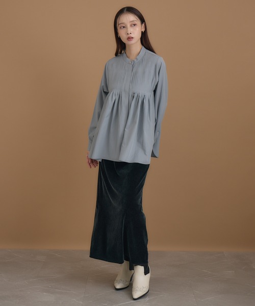 KATHARINE ROSS(キャサリンロス)の「【Pillini/ピリーニ】タック&ギャザーブラウス(シャツ/ブラウス・レディース・ブルー/ブラック/アイボリー/モカ・MEDIUM/LARGE)」の13枚目の写真