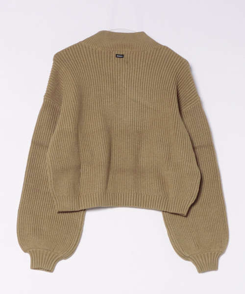 RVCA（ルーカ）の「RVCA レディース DREAM CYCLE SWEATER セーター/ルーカローゲージモックネックセーター（ニット/セーター・レディース・ブラウン系その他・MEDIUM/LARGE/SMALL）」の6枚目の写真