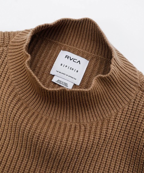 RVCA（ルーカ）の「RVCA レディース DREAM CYCLE SWEATER セーター/ルーカローゲージモックネックセーター（ニット/セーター・レディース・ブラウン系その他・MEDIUM/LARGE/SMALL）」の5枚目の写真