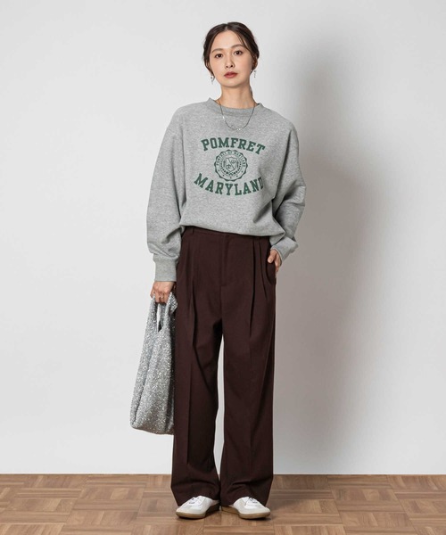 Right-on（ライトオン）の「【HONEYSUCKLE ROSE】ワイドストレートパンツ（その他パンツ・レディース・ブラウン/ダークグレー/ベージュ・XL/L/M）」の6枚目の写真