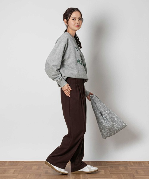 Right-on（ライトオン）の「【HONEYSUCKLE ROSE】ワイドストレートパンツ（その他パンツ・レディース・ブラウン/ダークグレー/ベージュ・XL/L/M）」の7枚目の写真