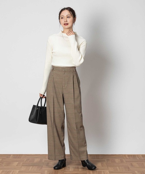 Right-on（ライトオン）の「【HONEYSUCKLE ROSE】ワイドストレートパンツ（その他パンツ・レディース・ブラウン/ダークグレー/ベージュ・XL/L/M）」の10枚目の写真