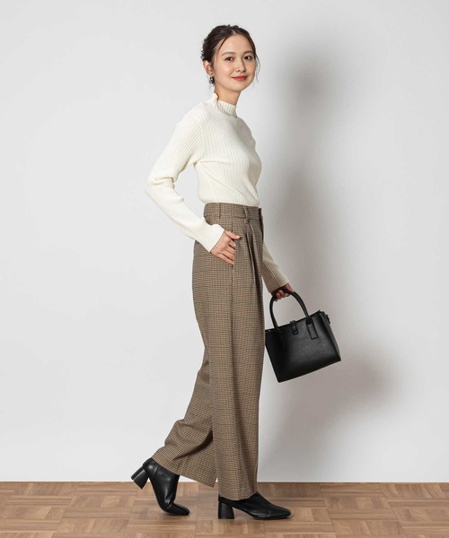 Right-on（ライトオン）の「【HONEYSUCKLE ROSE】ワイドストレートパンツ（その他パンツ・レディース・ブラウン/ダークグレー/ベージュ・XL/L/M）」の11枚目の写真