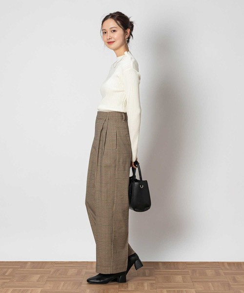 Right-on（ライトオン）の「【HONEYSUCKLE ROSE】ワイドストレートパンツ（その他パンツ・レディース・ブラウン/ダークグレー/ベージュ・XL/L/M）」の12枚目の写真