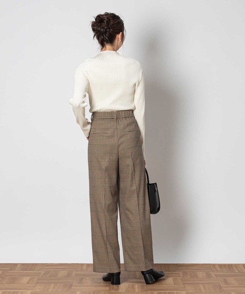 Right-on（ライトオン）の「【HONEYSUCKLE ROSE】ワイドストレートパンツ（その他パンツ・レディース・ブラウン/ダークグレー/ベージュ・XL/L/M）」の13枚目の写真