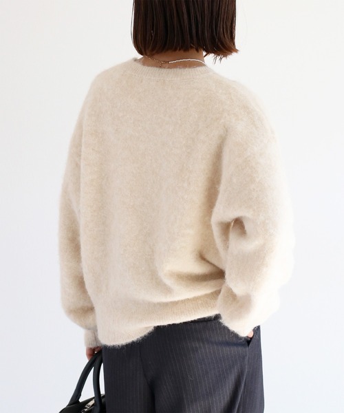 cepo（セポ）の「ウールブレンドクルーネックニット（ニット/セーター・レディース・ピンク/パープル/イエロー/オフホワイト/グリーン・M）」の22枚目の写真