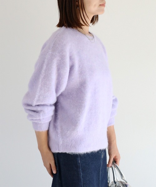 cepo（セポ）の「ウールブレンドクルーネックニット（ニット/セーター・レディース・ピンク/パープル/イエロー/オフホワイト/グリーン・M）」の12枚目の写真