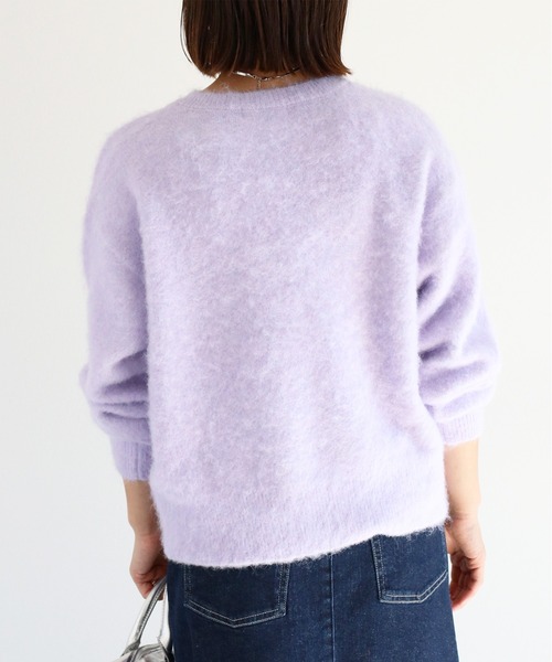 cepo（セポ）の「ウールブレンドクルーネックニット（ニット/セーター・レディース・ピンク/パープル/イエロー/オフホワイト/グリーン・M）」の10枚目の写真