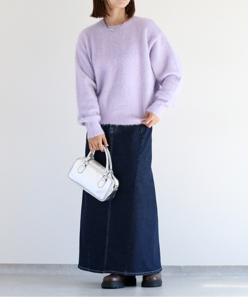 cepo（セポ）の「ウールブレンドクルーネックニット（ニット/セーター・レディース・ピンク/パープル/イエロー/オフホワイト/グリーン・M）」の18枚目の写真