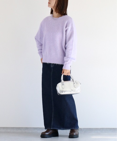 cepo（セポ）の「ウールブレンドクルーネックニット（ニット/セーター・レディース・ピンク/パープル/イエロー/オフホワイト/グリーン・M）」の15枚目の写真