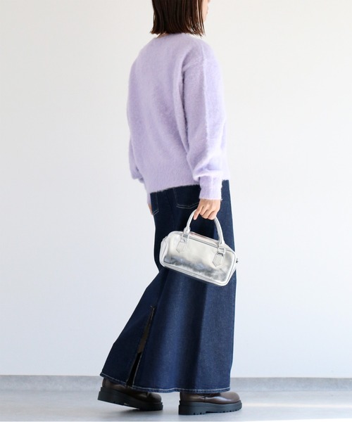 cepo（セポ）の「ウールブレンドクルーネックニット（ニット/セーター・レディース・ピンク/パープル/イエロー/オフホワイト/グリーン・M）」の17枚目の写真