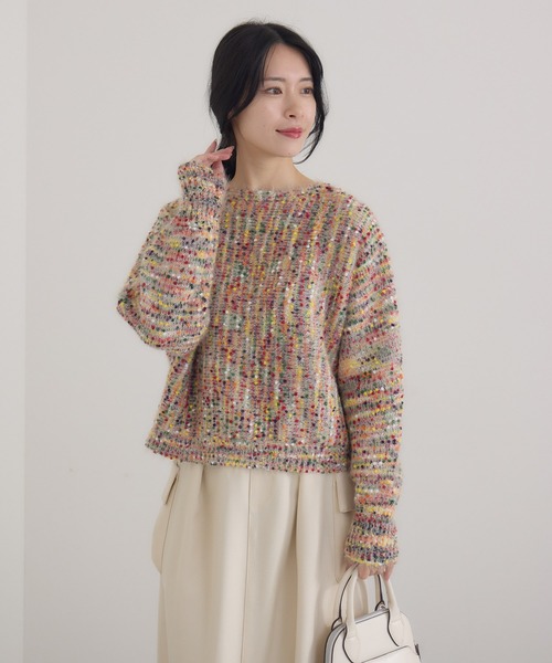 KATHARINE ROSS(キャサリンロス)の「【KATHARINE ROSS】4Gカラーネッププルオーバー(ニット/セーター・レディース・ネイビー/アイボリー・MEDIUM)」の8枚目の写真