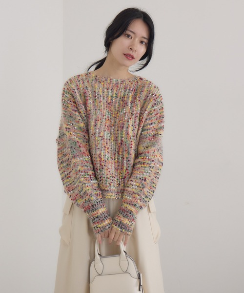 KATHARINE ROSS(キャサリンロス)の「【KATHARINE ROSS】4Gカラーネッププルオーバー(ニット/セーター・レディース・ネイビー/アイボリー・MEDIUM)」の9枚目の写真