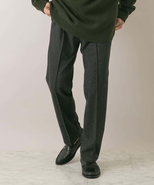 URBAN RESEARCH ROSSO MEN（アーバンリサーチロッソメン）の「『WEB限定』ストレッチストレートストライプパンツ（スラックス・メンズ・ブラック/ブラウン・MEDIUM/LARGE）」の9枚目の写真