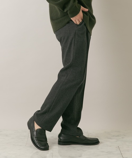 URBAN RESEARCH ROSSO MEN（アーバンリサーチロッソメン）の「『WEB限定』ストレッチストレートストライプパンツ（スラックス・メンズ・ブラック/ブラウン・MEDIUM/LARGE）」の14枚目の写真