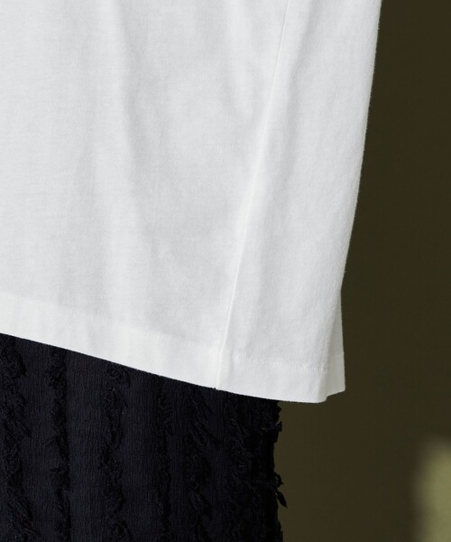 CITEN（シテン）の「＜CITEN＞ロゴリンガーロンT（Tシャツ/カットソー・レディース・ホワイト/ダークグレー/オフホワイト・FREE）」の17枚目の写真