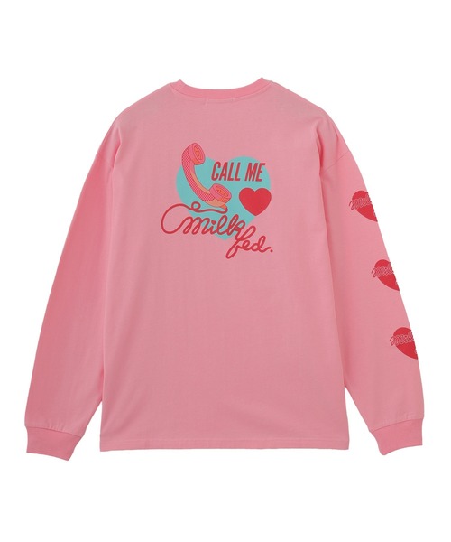 HEART AND PHONE WIDE L/S TEE（Tシャツ/カットソー）｜MILKFED.（ミルクフェド）