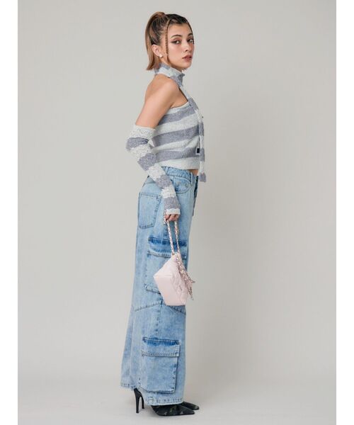 セール】ボリュームカーゴデニムパンツ【セットアップ着用可能