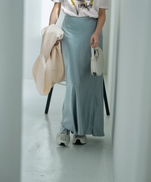バイヤスサテンマーメイドスカート