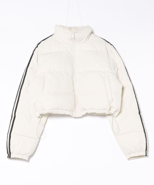 clear（クリア）の「ダブルラインショート丈中綿ダウン[もこもこ感　細見え　アウター] ≪2024AW新作≫（その他アウター・レディース・ブラック/アイボリー・F）」の9枚目の写真