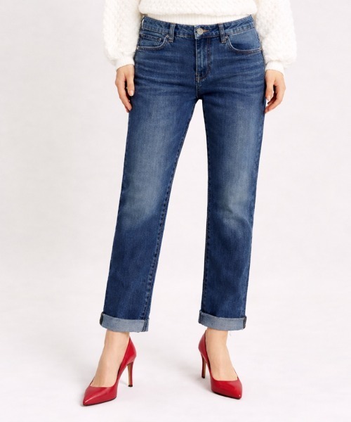 G-STAR（ジースター）の「KATE BF ZIP JEANS/リラックスルーズテーパードジーンズ（デニムパンツ・レディース・インディゴブルー/ダークインディゴブルー・26inch/25inch/24inch/23inch/27inch）」の2枚目の写真