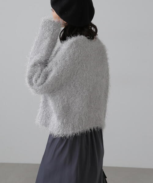 FREE'S MART(フリーズマート)の「◆ラメフェザークルーネックニット(ニット/セーター・レディース・ブルー/ホワイト/ピンク・FREE)」の6枚目の写真