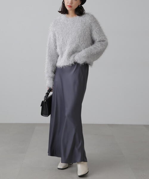 FREE'S MART(フリーズマート)の「◆ラメフェザークルーネックニット(ニット/セーター・レディース・ブルー/ホワイト/ピンク・FREE)」の8枚目の写真