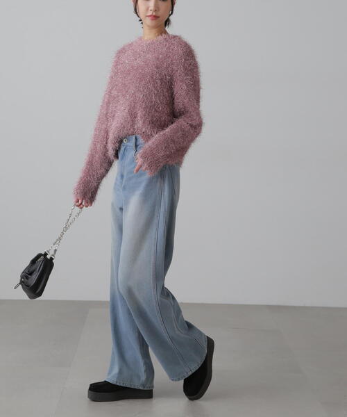 FREE'S MART(フリーズマート)の「◆ラメフェザークルーネックニット(ニット/セーター・レディース・ブルー/ホワイト/ピンク・FREE)」の20枚目の写真