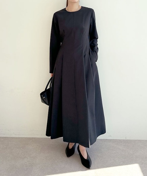 norc ワンピースウォシャブルタックフレアワンピースサイズ1n.o.r.c