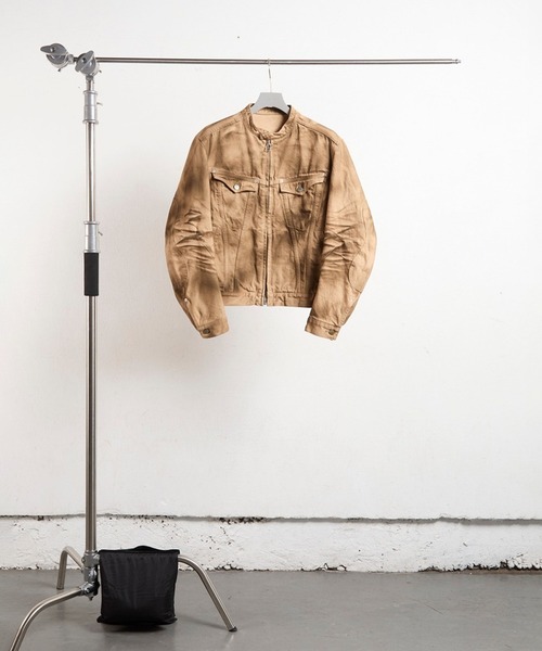 NVRFRGT(ネヴァーフォーゲット)の「DENIM MOTORCYCLE JACKET(ブルゾン・メンズ・ベージュ・1/2)」の3枚目の写真
