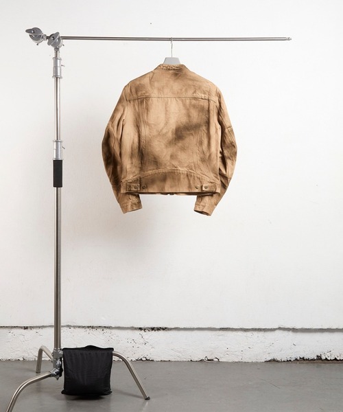 NVRFRGT(ネヴァーフォーゲット)の「DENIM MOTORCYCLE JACKET(ブルゾン・メンズ・ベージュ・1/2)」の4枚目の写真