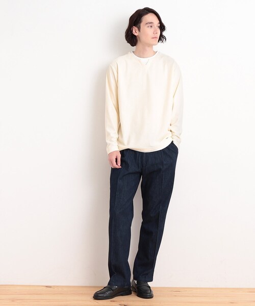 THE SHOP TK （ザ ショップ ティーケー ）の「バスケット編みキーネックTシャツ（Tシャツ/カットソー・メンズ・アイボリー/ブルー/スミクロ/ライトグレー・04/03/02）」の10枚目の写真