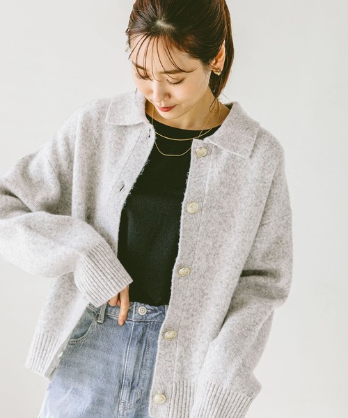 セール】ポロ衿ニットカーディガンプルオーバー/282561（カーディガン