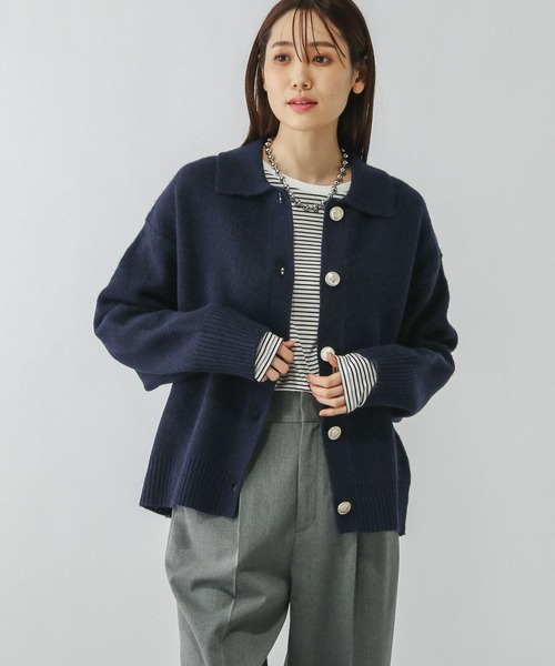 セール】ポロ衿ニットカーディガンプルオーバー/282561（カーディガン