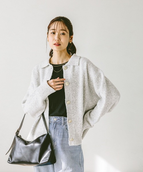 準備中 セール】ポロ衿ニットカーディガンプルオーバー/282561（カーディガン