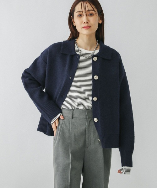 セール】ポロ衿ニットカーディガンプルオーバー/282561（カーディガン